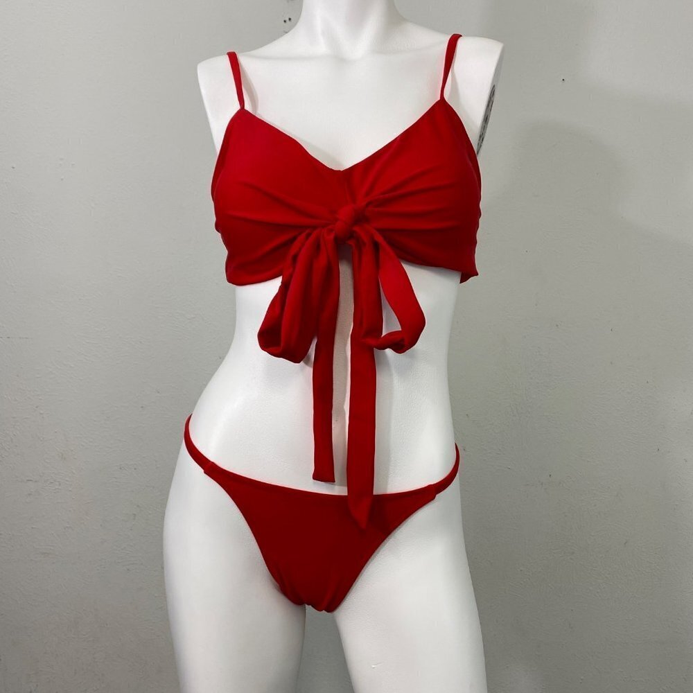 2pc red Thong Bikini Sz M